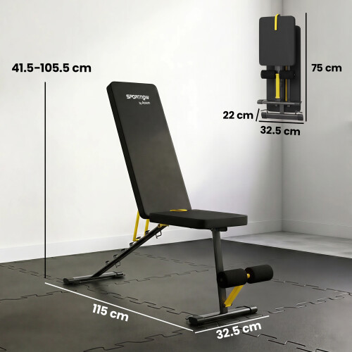 SPORTNOW Adjustable Foldable Weight Bench with 7 Backrest Positions 2
