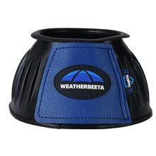 (9.5cm x 46.5cm, Black/Cobalt) Weatherbeeta Tough Tec Prime Rubber Horse Bell Boots (Pack of 2)