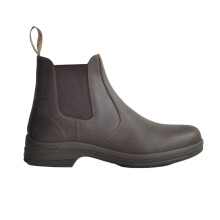 (6.5 UK, Brown) Brogini Unisex Adult Kingham Oiled Leather Pull-On Yard Boots