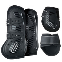 (Full, Black) Whitaker Bingley Horse Tendon Boots (Pack of 4)