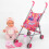 BiBi Doll Baby Doll with Foldable Buggy, Feeding Accessories Set, Magic Bottle & Dummy 11