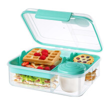 Contenedores Reutilizables Para Preparar Comidas, Caja Para Refrigerios, Caja Bento Para Adultos, Lonchera Bento Con 2 Bandejas ExtraíBles B