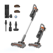 WORX WX038 20V Cordless Stick Vacuum Cleaner 2 Batteries & Wall-Mount Charging - Refurbished