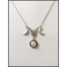(StyleD) Goddess Moon Pendant Jewelry With Retro Finish For Fashion Unisex Accessory