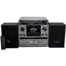 Centrum muzyczne stereo MCD5600 z radiem DAB+/FM, CD/MP3, gramofonem, podwójną kasetą, USB, Bluetooth