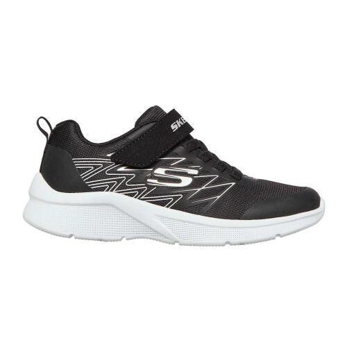 Skechers (2 UK Child, Black/Silver) Skechers Boys Microspec Advance Trainers