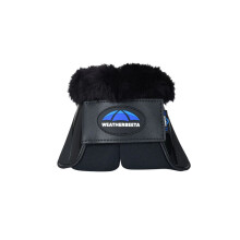 (9.5cm x 44cm, Black) Weatherbeeta Tough Tec Impact Fleece Trim Detail Horse Bell Boots