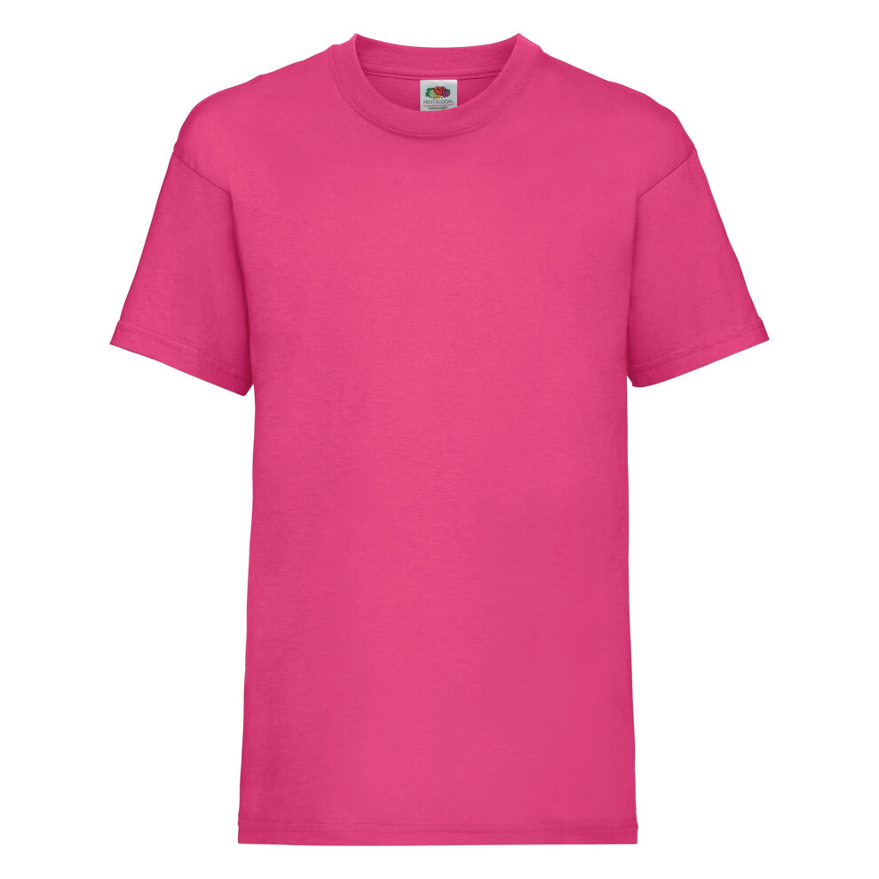 Fruit Of The Loom (3-4, Fuchsia) Childrens/Kids Valueweight T-Shirt