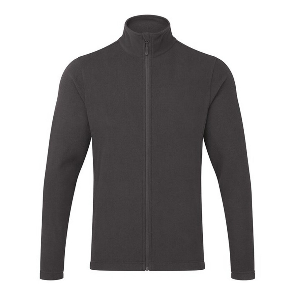 Premier (Xxl, Dark Grey) Mens Recyclight Microfleece Full Zip Jacket