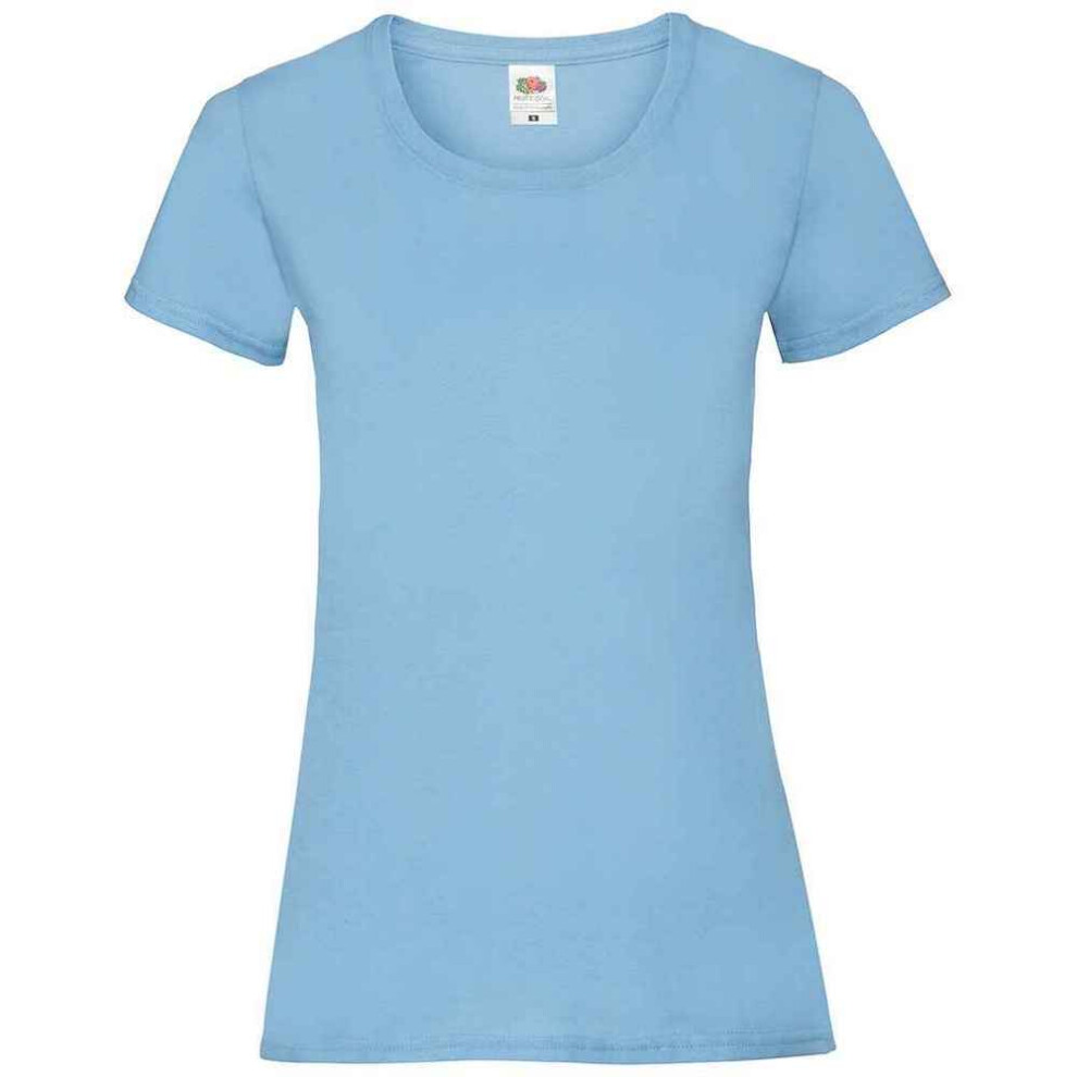 Fruit Of The Loom (10 Uk, Sky Blue) Womens/Ladies Valueweight Heather Lady Fit T-Shirt