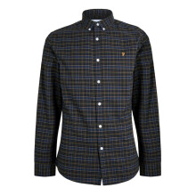 (L, Blackwatch) Farah Mens Fraser Checked Regular Button-Down Shirt