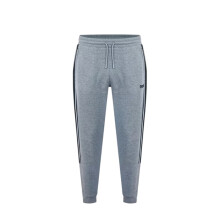 (XXL, Dark Heather) Lonsdale Mens Logo Ribbed Cuff Slim Joggers