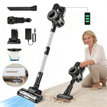 6000W Cordless Vacuum Cleaner Hoover Upright Lightweight Handheld Bagless Home