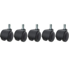 Efalock Laufrolle fĂĽr Rollhocker Smooth gebremst (5er-Pack)
