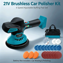 Cordless Car Polisher Body 6 Speed 145mm Buffer Sander For 18 Battery