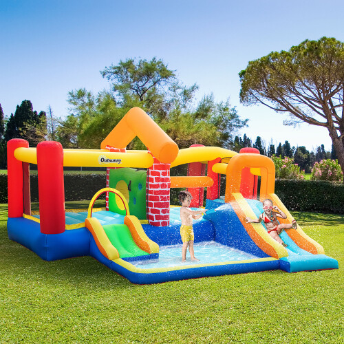 Outsunny Castillo Inflable Multicolor 380 x 370 x 230 cm 1
