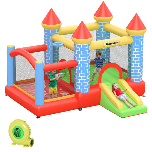 Outsunny Castillo Inflable Infantil Multicolor 280 x 260 x 210 cm