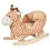 Homcom Caballito Balancín Marrón 60 x 33 x 45cm 1