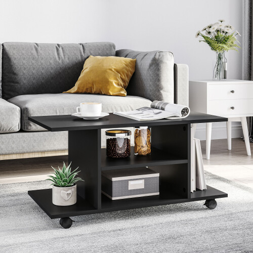 Homcom Mesa para TV Negro 80 x 40 x 40 cm 1
