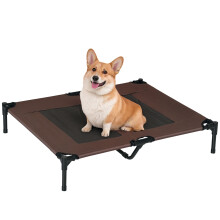 Cama Elevada para Perro Marrón 92 x 76 x 18 cm