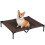 PawHut Cama Elevada para Perro Marrón 92 x 76 x 18 cm 1