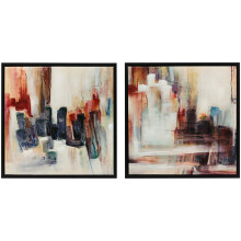Pinturas Abstracta Multicolor 40 x 3.5 x 40 cm