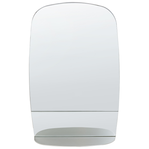 Beliani Wall Mirror with Shelf BRANNAY 40 cm 60 cm Silver