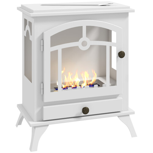 Homcom Chimenea de Etanol Blanco 45 x 28 x 54 cm