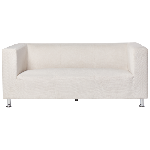 Beliani Sofa 3 Seater FLORO Chenille Off-White