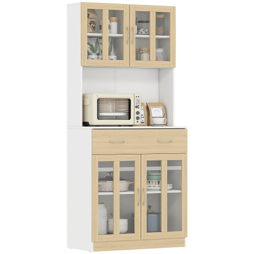 Homcom Alacena de Cocina Bicolor 80 x 40 x 180 cm