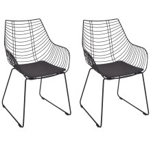Set of 2 Dining Chairs ANNAPOLIS Metal Black