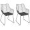 Beliani Set of 2 Dining Chairs ANNAPOLIS Metal Black 1