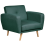 Beliani Armchair FLORLI Fabric Dark Green 1