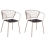 Beliani Set of 2 Dining Chairs RIGBY Metal Beige 1