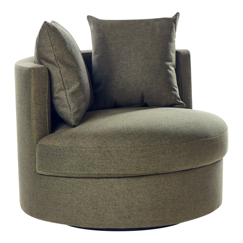 Beliani Swivel Armchair DALBY Fabric Green