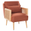 Beliani Armchair ORUM Fabric Orange 1