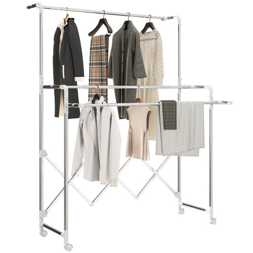 Homcom Tendedero Plegable Gris 150 x 103 x 197 cm