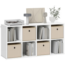 Estantería con Cubo Beige 105.9 x 30 x 53.7 cm