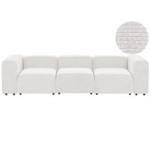 Modular Sofa 3 Seater FALSTERBO Corduroy Off-White