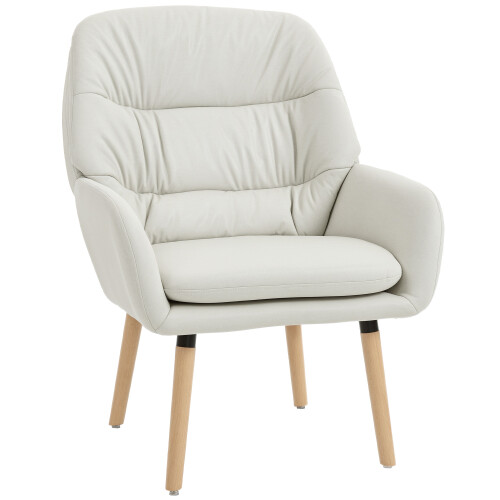 Homcom Butaca de Salón Beige 68 x 74 x 89 cm