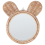 Beliani Wall Mirror ASHANTI 30 cm 33 cm Rattan Natural 1