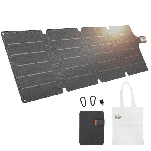 Homcom Cargador Solar Gris 89.8 x 27.9 x 1 cm
