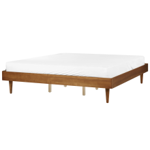 Bed TOUCY 180 x 200 cm (EU Super King) Brown Ash Wood