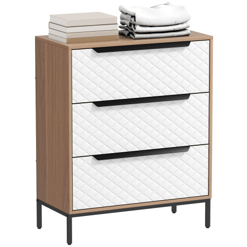 Homcom Cómoda de Tela Marrón 59.5 x 30 x 73.5 cm