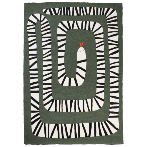 Beliani Rug OKAPI Dark Green 160 x 230 cm