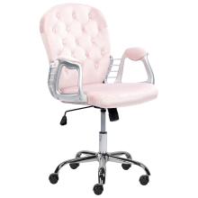 Desk Chair PRINCESS Velvet Pastel Pink
