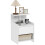 Homcom Mesita de Noche Blanco 40 x 40 x 60 cm 1