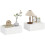 Homcom Mesitas de Noche Blanco 40 x 30 x 15 cm 1