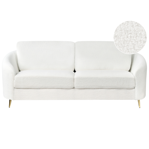 Beliani Sofa 3 Seater TROSA Boucle White