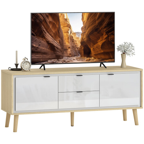 Homcom Mueble de TV Blanco 120 x 35 x 50 cm